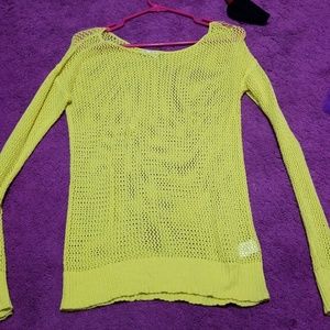 Yellow mesh shirt